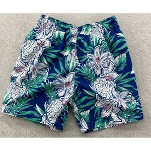 Boardies Swim Trunks Shorts Mens Medium Pineapple Floral Tropical Lined  - 6"